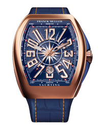 Franck Muller Vanguard Yachting 41mm, Blue Dial, Blue inserts on both sides of the case, blue nylon strap.