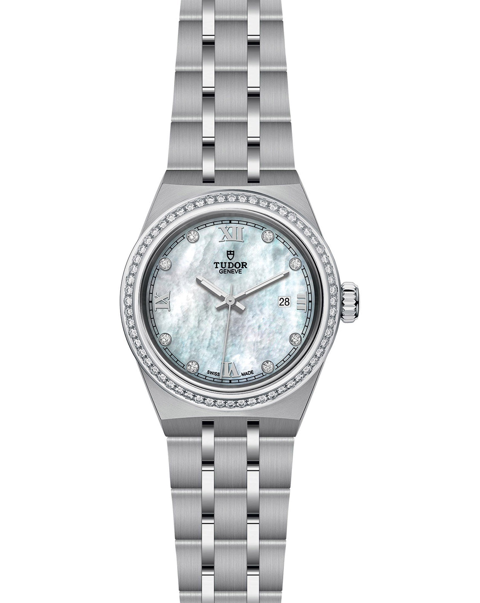 TUDOR Royal 28mm, Steel Case, Diamond Set on Steel Bracelet