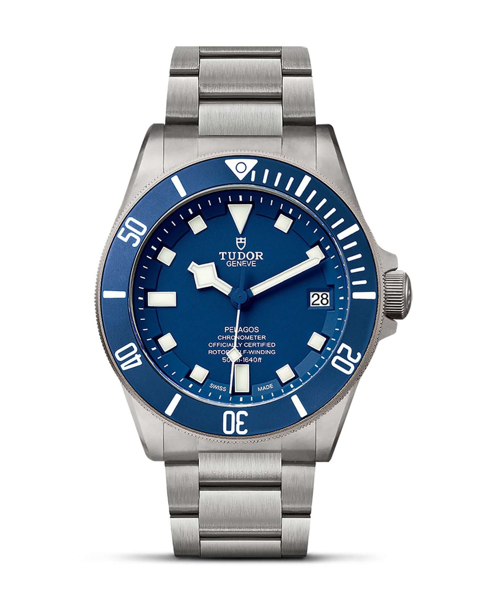 TUDOR Pelagos 42mm, Blue Dial on Titanium Bracelet