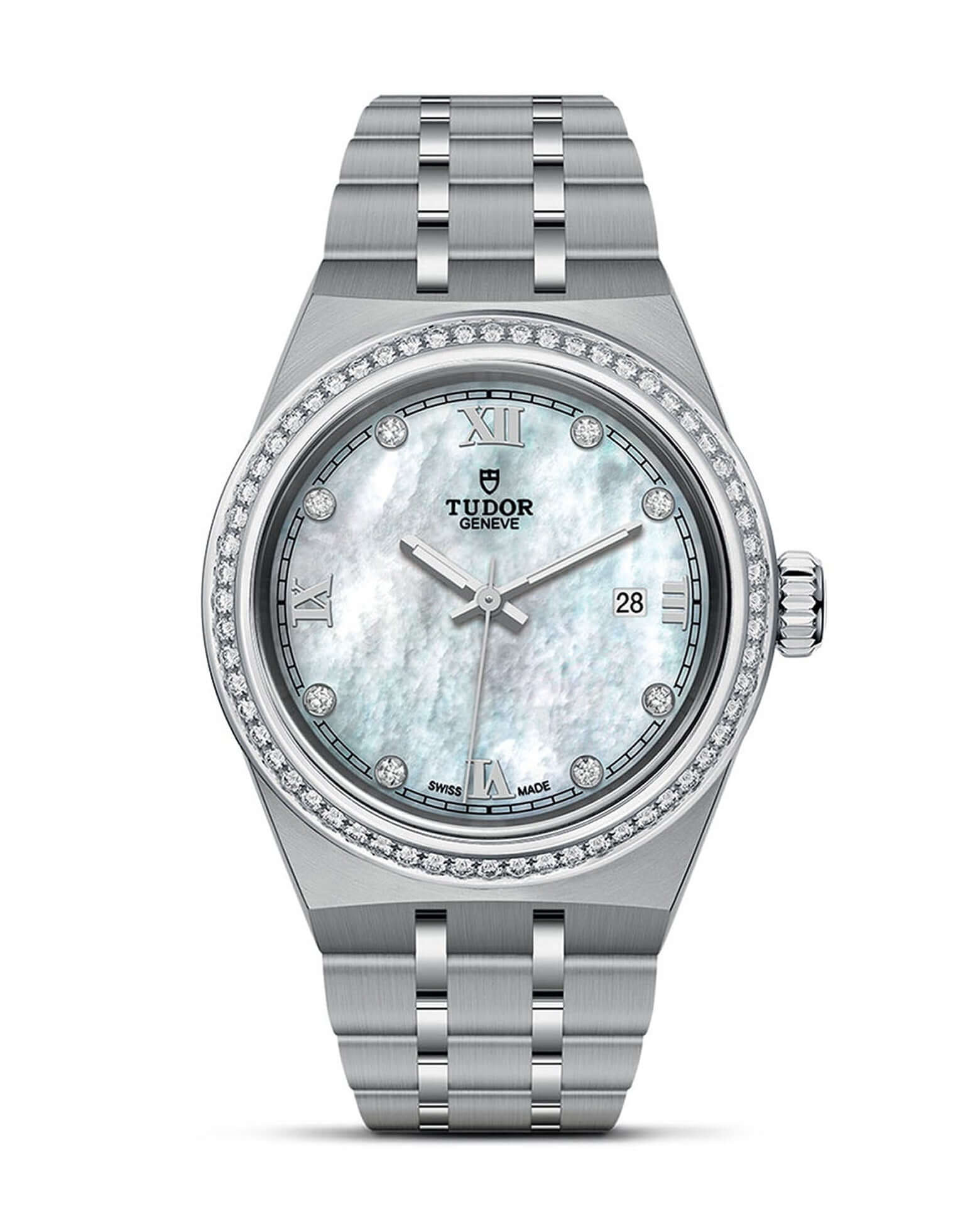 TUDOR Royal 28mm, Steel Case, Diamond Set on Steel Bracelet