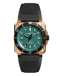 Bell & Ross BR-03 Diver Black & Green Bronze 42mm on rubber strap