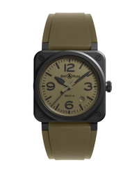 Bell & Ross BR-03 Military Ceramic 41mm on rubber strap