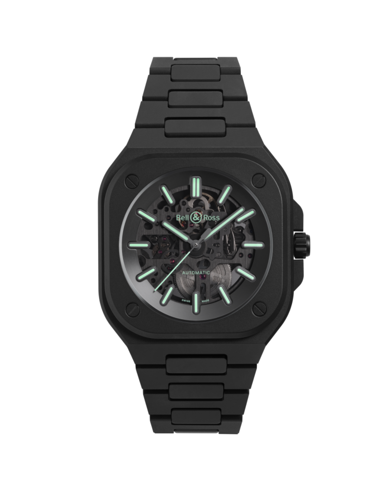Bell & Ross BR-05 SLELETON BLACK LUM CERAMIC 41mm on ceramic